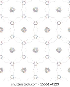 Seamless vector pattern in geometric ornamental style