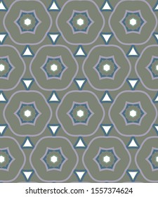 Seamless vector pattern in geometric ornamental style