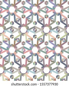 Seamless vector pattern in geometric ornamental style