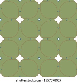 Seamless vector pattern in geometric ornamental style