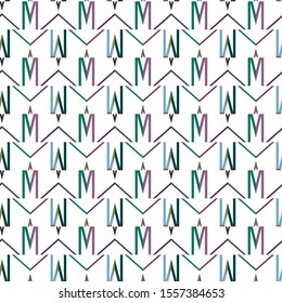 Seamless vector pattern in geometric ornamental style