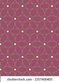 Seamless vector pattern in geometric ornamental style
