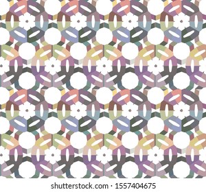 Seamless vector pattern in geometric ornamental style