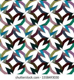 Seamless vector pattern in geometric ornamental style