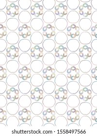 Seamless vector pattern in geometric ornamental style