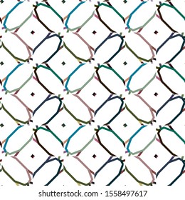 Seamless vector pattern in geometric ornamental style