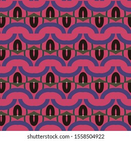 Seamless vector pattern in geometric ornamental style