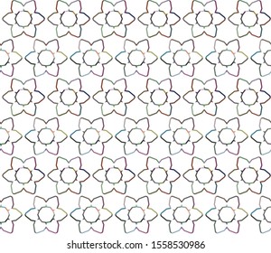 Seamless vector pattern in geometric ornamental style