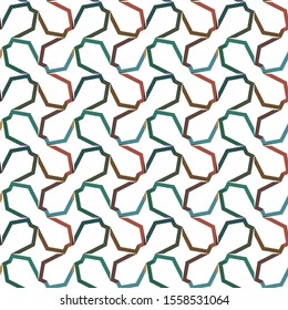 Seamless vector pattern in geometric ornamental style