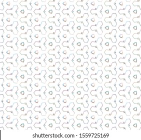 Seamless vector pattern in geometric ornamental style