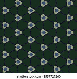 Seamless vector pattern in geometric ornamental style
