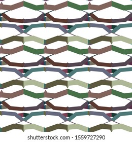 Seamless vector pattern in geometric ornamental style