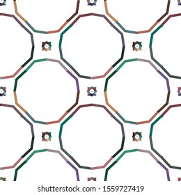 Seamless vector pattern in geometric ornamental style