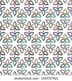 Seamless vector pattern in geometric ornamental style
