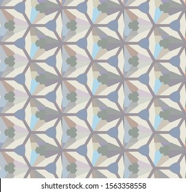 Seamless vector pattern in geometric ornamental style
