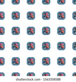 Seamless vector pattern in geometric ornamental style