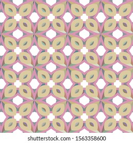 Seamless vector pattern in geometric ornamental style