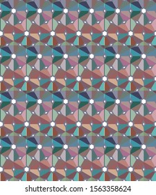 Seamless vector pattern in geometric ornamental style