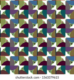 Seamless vector pattern in geometric ornamental style