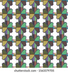 Seamless vector pattern in geometric ornamental style