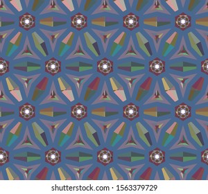 Seamless vector pattern in geometric ornamental style