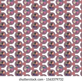 Seamless vector pattern in geometric ornamental style