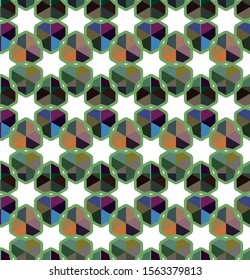 Seamless vector pattern in geometric ornamental style