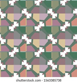 Seamless vector pattern in geometric ornamental style