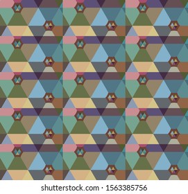 Seamless vector pattern in geometric ornamental style