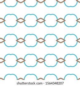 Seamless vector pattern in geometric ornamental style