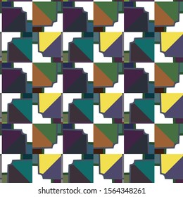 Seamless vector pattern in geometric ornamental style