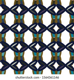 Seamless vector pattern in geometric ornamental style