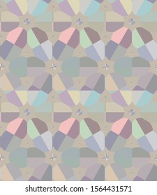 Seamless vector pattern in geometric ornamental style