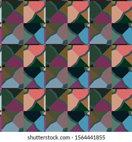 Seamless vector pattern in geometric ornamental style
