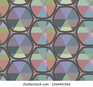 Seamless vector pattern in geometric ornamental style