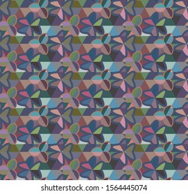Seamless vector pattern in geometric ornamental style