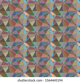 Seamless vector pattern in geometric ornamental style