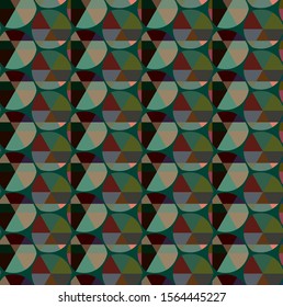 Seamless vector pattern in geometric ornamental style