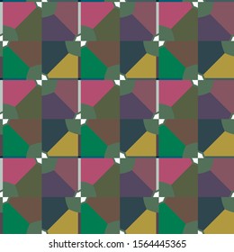 Seamless vector pattern in geometric ornamental style