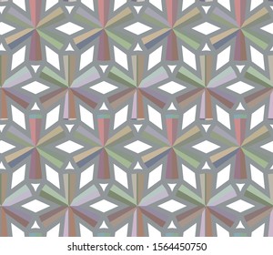 Seamless vector pattern in geometric ornamental style
