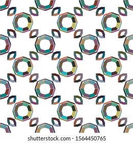 Seamless vector pattern in geometric ornamental style