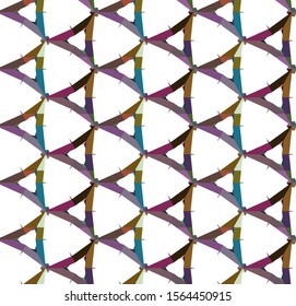 Seamless vector pattern in geometric ornamental style