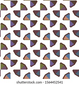 Seamless vector pattern in geometric ornamental style