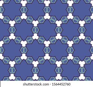 Seamless vector pattern in geometric ornamental style