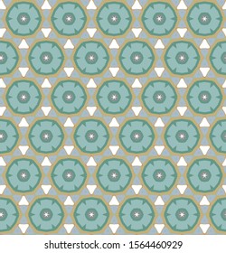 Seamless vector pattern in geometric ornamental style