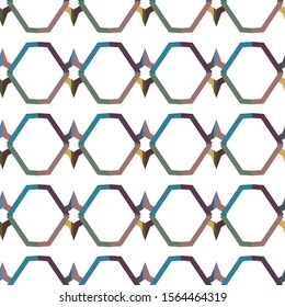 Seamless vector pattern in geometric ornamental style