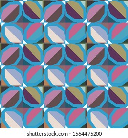 Seamless vector pattern in geometric ornamental style