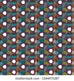Seamless vector pattern in geometric ornamental style