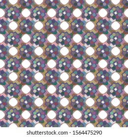 Seamless vector pattern in geometric ornamental style