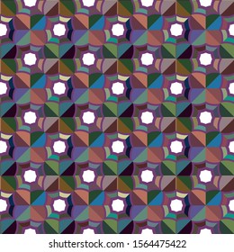Seamless vector pattern in geometric ornamental style
